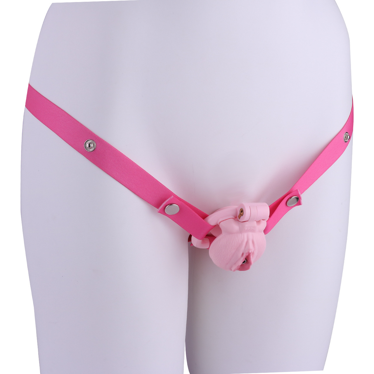 Realistic Clit Chastity Cage with Adjustable Inverted Plug Sissy Chastity Lock