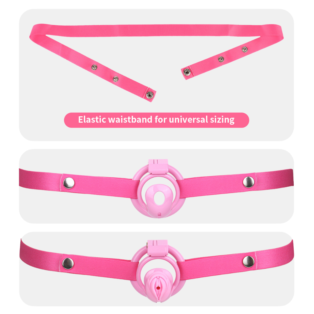 Ultra-Light Small Resin Chastity Cage Black/Pink Sissy BDSM Device Sex Toy Cock Cage
