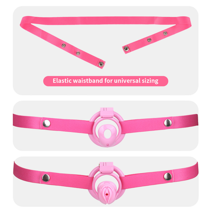Ultra-Light Small Resin Chastity Cage Black/Pink Sissy BDSM Device Sex Toy Cock Cage