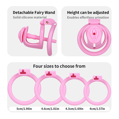 Ultra-Light Small Resin Chastity Cage Black/Pink Sissy BDSM Device Sex Toy Cock Cage