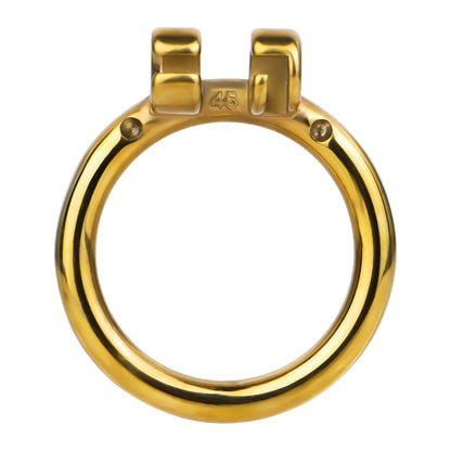 Gold Chastity Cage with Secure Lock – S/M/L