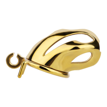 Gold Chastity Cage with Secure Lock – S/M/L