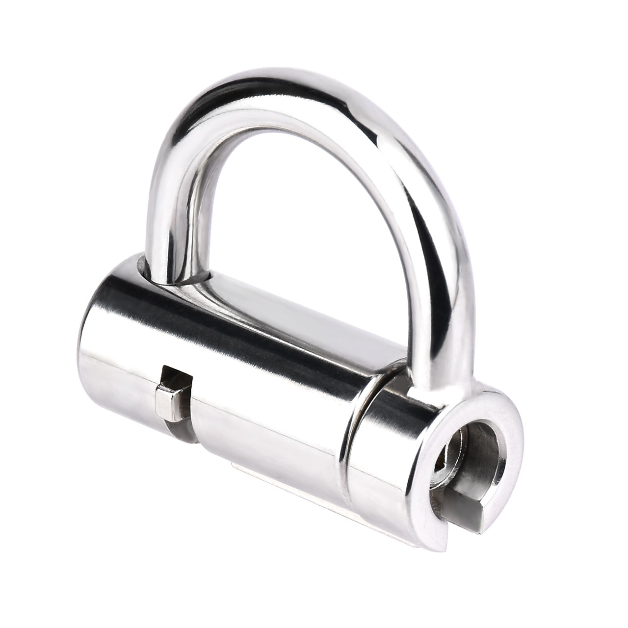 Stainless Steel Male PA Chastity Lock Penis Piercing D-Lock Ring Prince Albert Chastity Cage