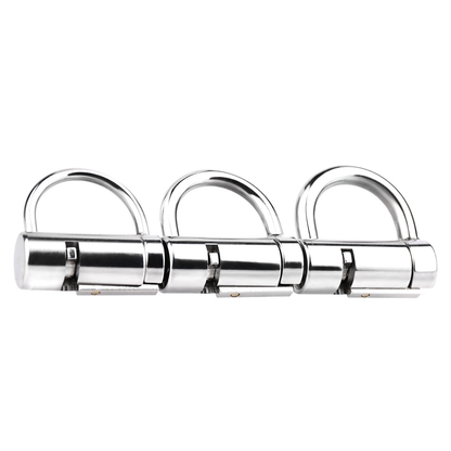 Stainless Steel Male PA Chastity Lock Penis Piercing D-Lock Ring Prince Albert Chastity Cage