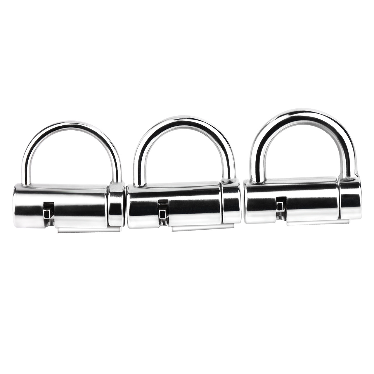 Stainless Steel Male PA Chastity Lock Penis Piercing D-Lock Ring Prince Albert Chastity Cage