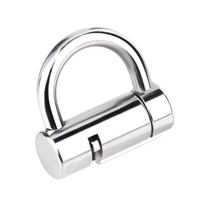 Stainless Steel Male PA Chastity Lock Penis Piercing D-Lock Ring Prince Albert Chastity Cage