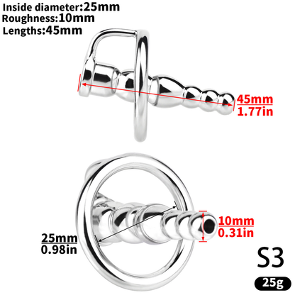 Stainless Steel Urethra Dilator Horse Eye Stick Cage BDSM Device Sex Toy For Men