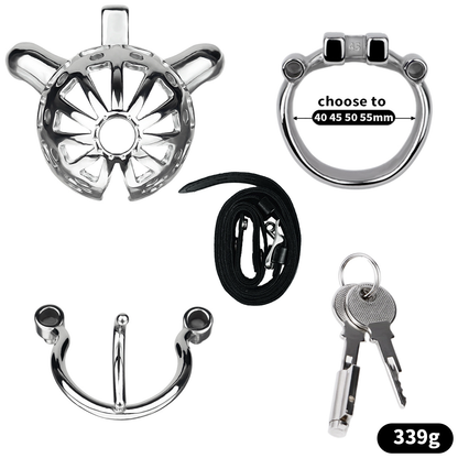 Breathable Stainless Steel PA Chastity Cage Prince Albert Penis Piercing Cock Lock