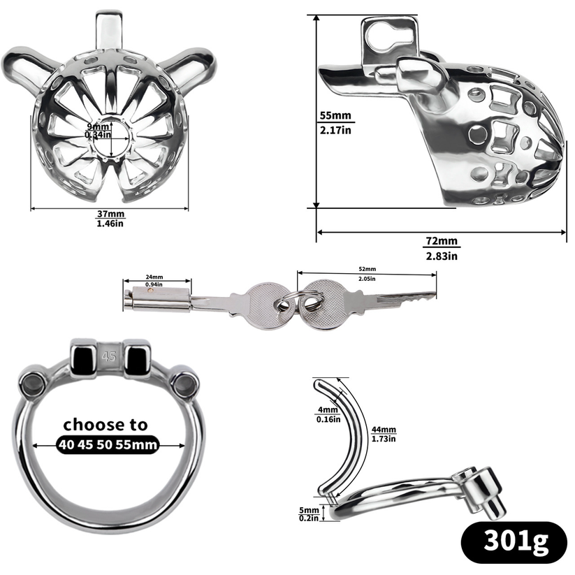 Breathable Stainless Steel PA Chastity Cage Prince Albert Penis breathable-stainless-steel-pa-chastity-cage-prince-albert-penis