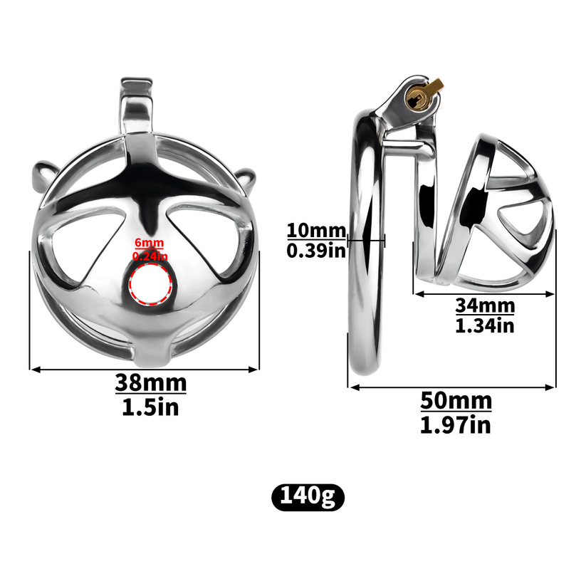 Breathable Hollow Metal Chastity Cage for Men – Multiple Cage Sizes ...