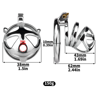 Hollow Cobra Male Chastity Cage - S/M/L/XL Cage Sizes Metal Cock Cage for Men