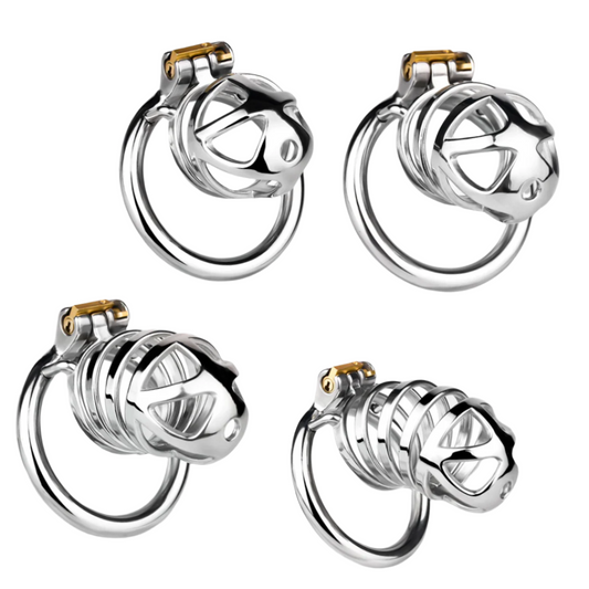 Hollow Cobra Male Chastity Cage - S/M/L/XL Cage Sizes Metal Cock Cage for Men