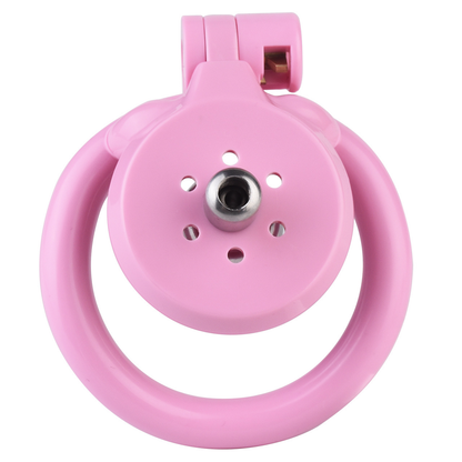 small Inverted Chastity Cage with Removable Steel Ball Plug and Silicone Catheter
