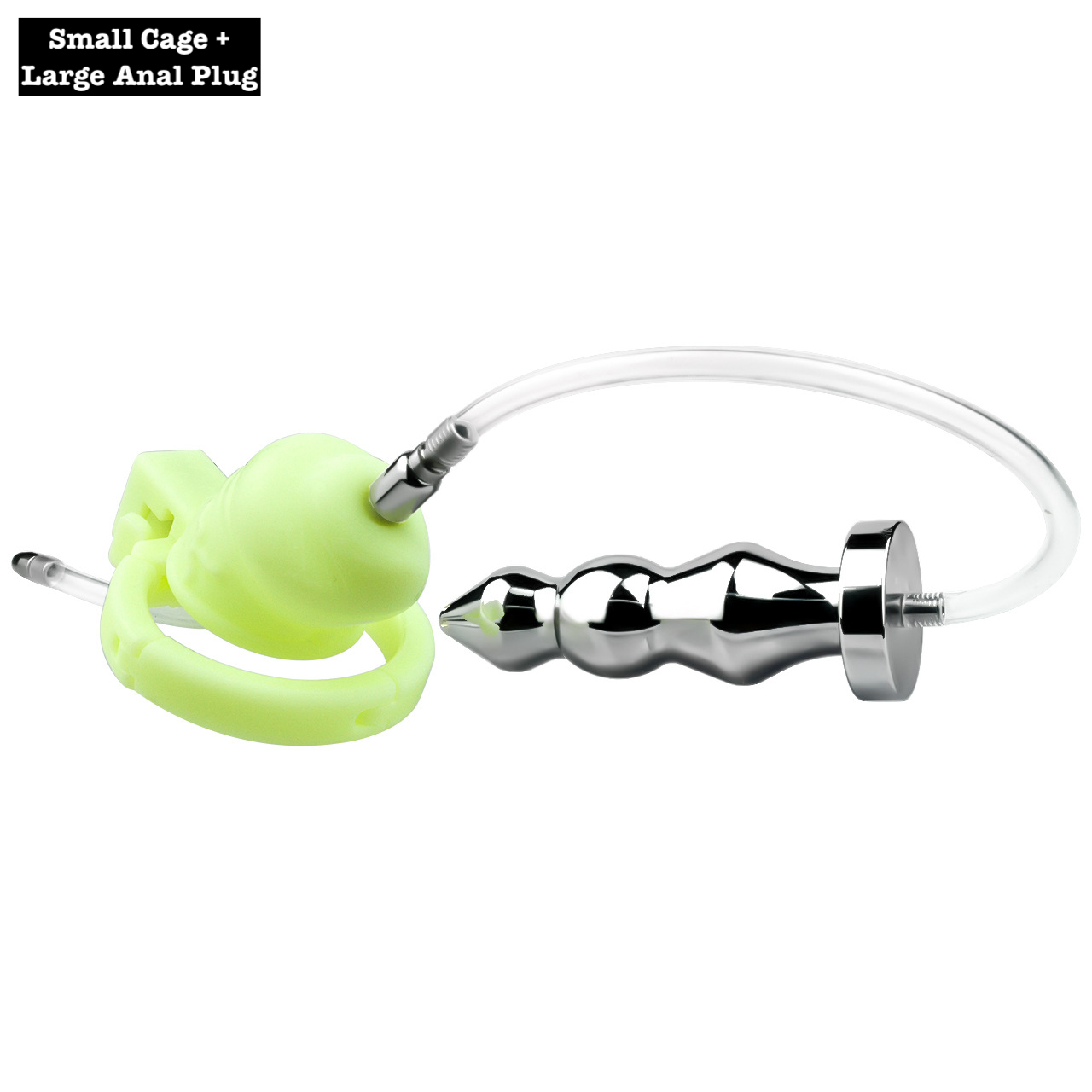 Versatile Resin Chastity Cage with Built-in Adjustable Ring and Detachable Butt Plug