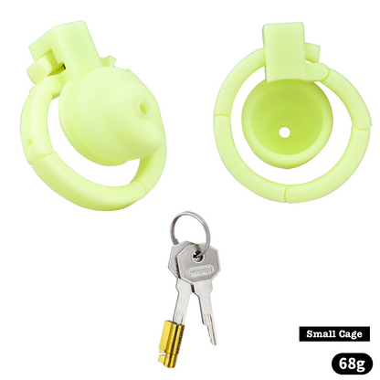 Versatile Resin Chastity Cage with Built-in Adjustable Ring and Detachable Butt Plug