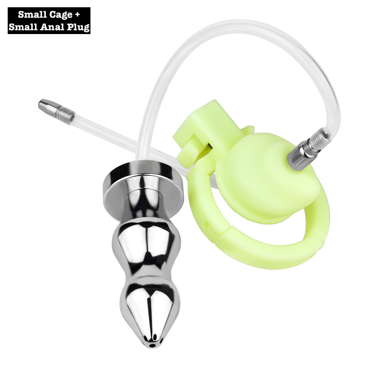 Versatile Resin Chastity Cage with Built-in Adjustable Ring and Detachable Butt Plug