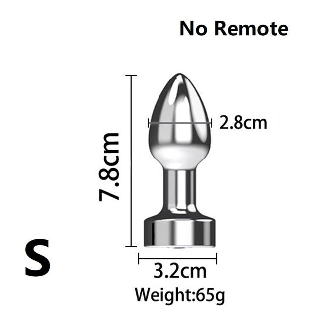 7 Speed Metal Vibrating Anal Plug - SpikedChastity