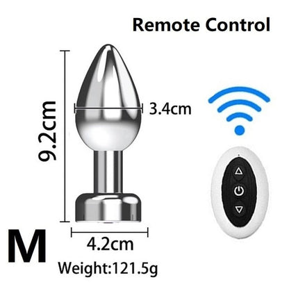 7 Speed Metal Vibrating Anal Plug - SpikedChastity