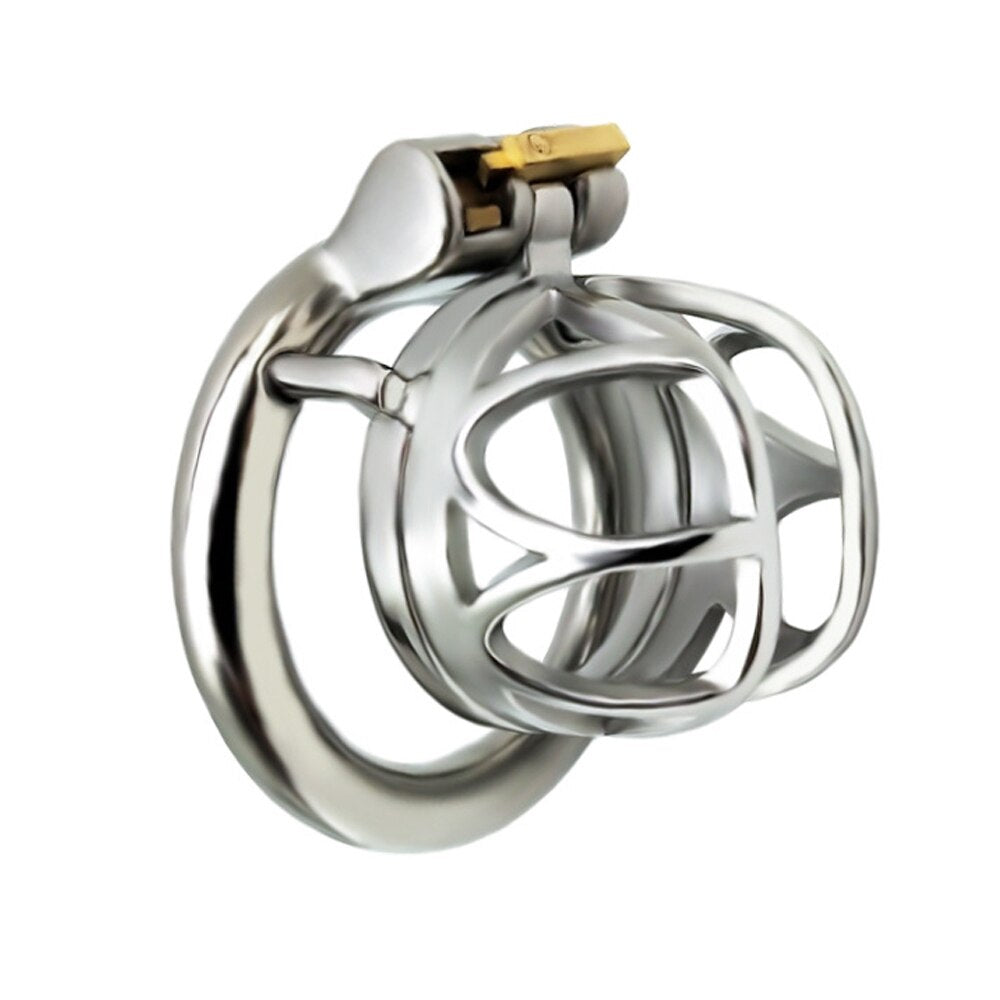 Small Cobra Chastity Cage in Stainless Steel - SpikedChastity