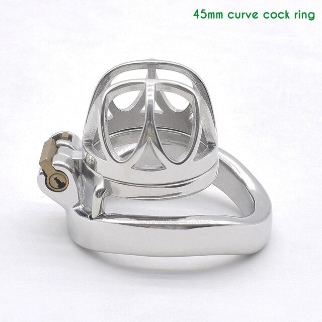 Small Cobra Chastity Cage in Stainless Steel - SpikedChastity