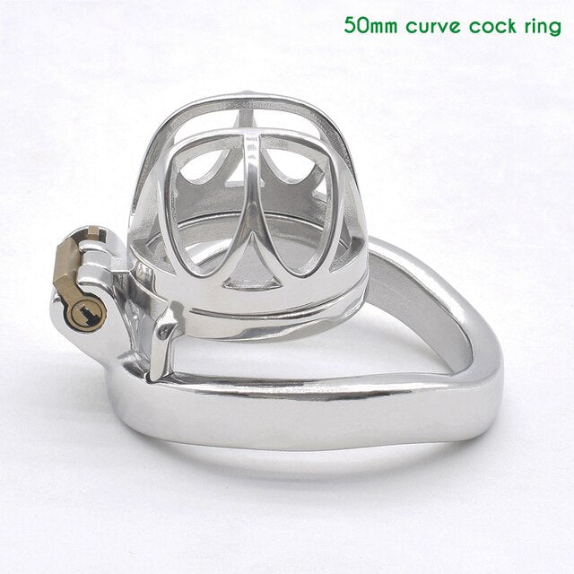 Small Cobra Chastity Cage in Stainless Steel - SpikedChastity