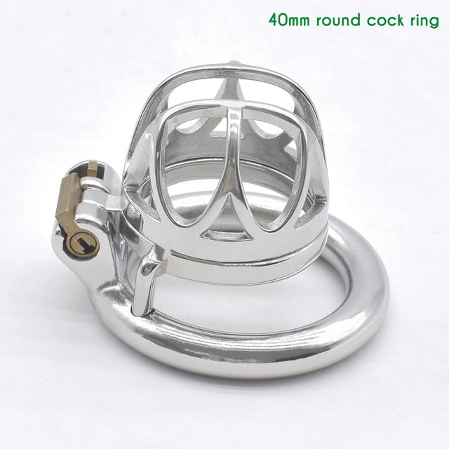 Small Cobra Chastity Cage in Stainless Steel - SpikedChastity