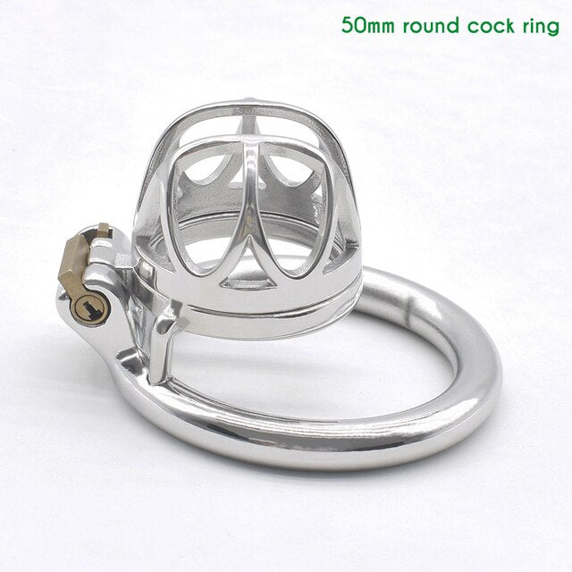 Small Cobra Chastity Cage in Stainless Steel - SpikedChastity