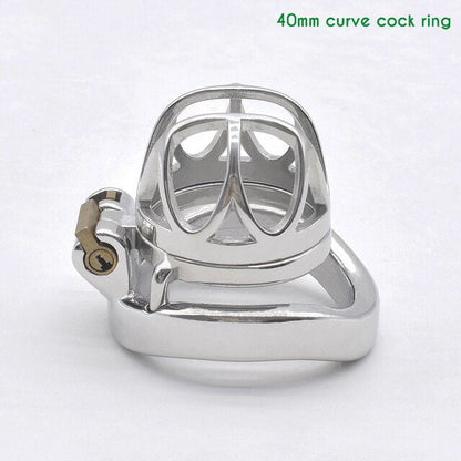 Small Cobra Chastity Cage in Stainless Steel - SpikedChastity