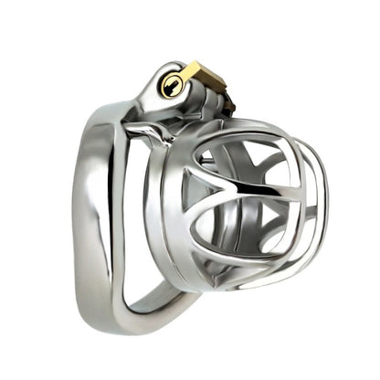 Small Cobra Chastity Cage in Stainless Steel - SpikedChastity