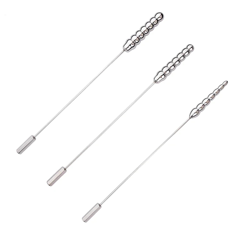 Beaded Thread Metal Urethral Sounding Dilator with Handle Stainless Steel Urethral  Catheter Dilator Penis Plug