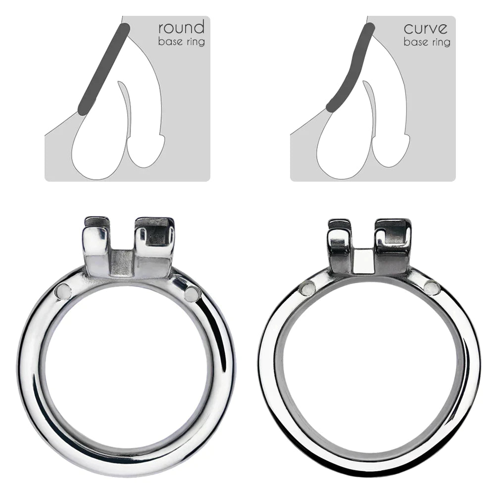 Hemisphere Small Chastity Cage with Detachable Metal Catheter