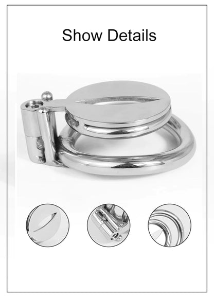 Metal Clit Chastity Cage with Catheter - SpikedChastity