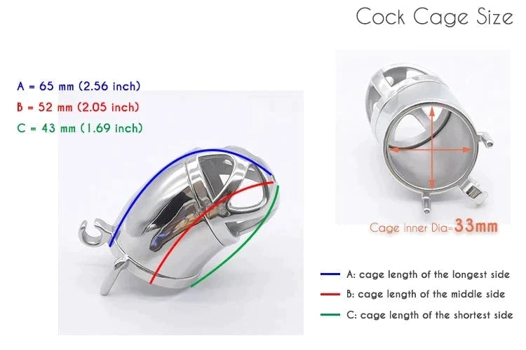 Metal Chastity Cage with Silicone Catheter Urethral Cock Cage For Men