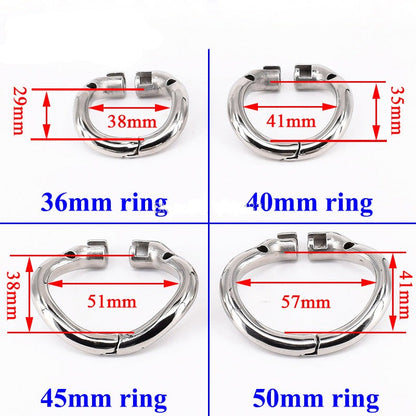 Small Spiked Chastity Cage with Catheter - SpikedChastity