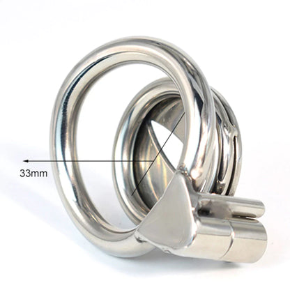 Metal Clit Chastity Cage with Catheter - SpikedChastity