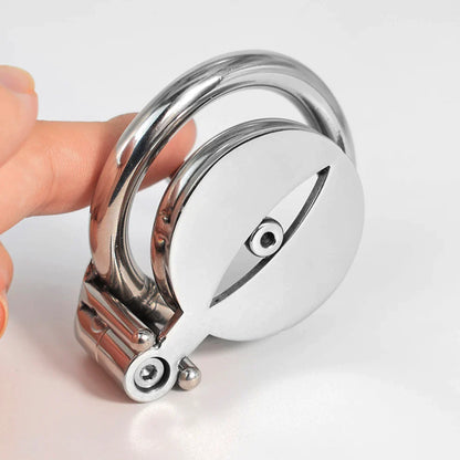 Metal Clit Chastity Cage with Catheter - SpikedChastity