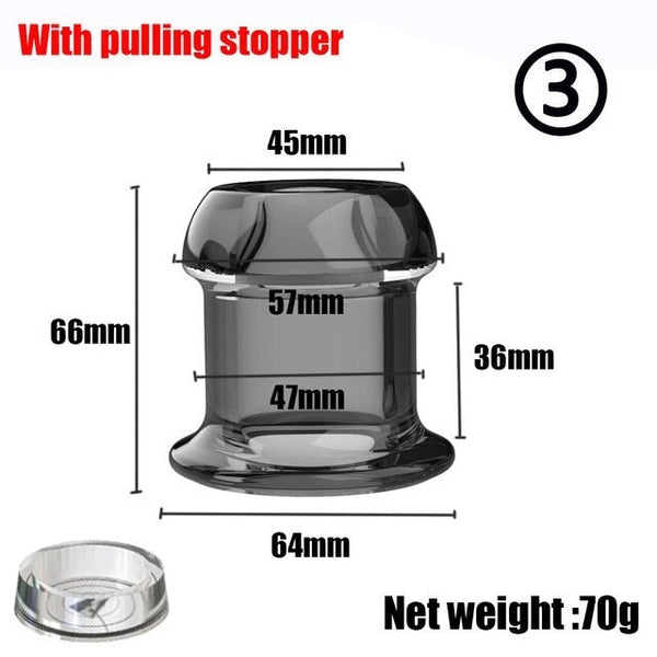 Gray Transparent Hollow Butt Plug with Stopper Speculum Peeling ...