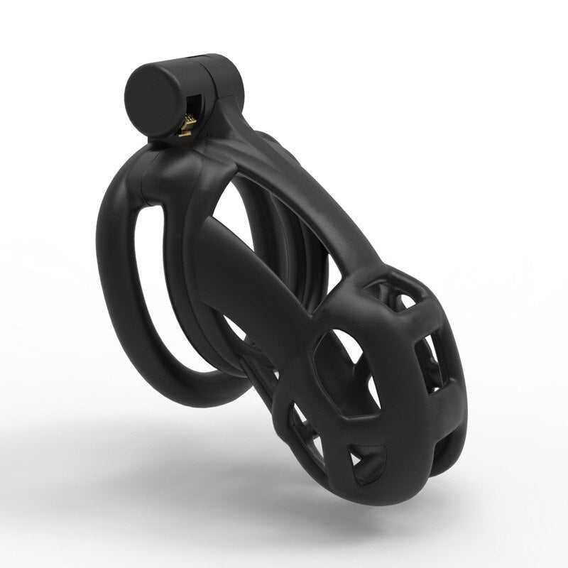 3D Printed Black Chastity Cage For Men - SpikedChastity