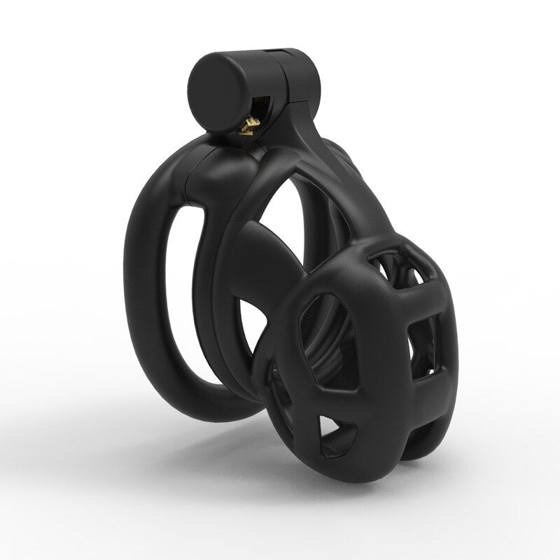 3D Printed Black Chastity Cage For Men - SpikedChastity