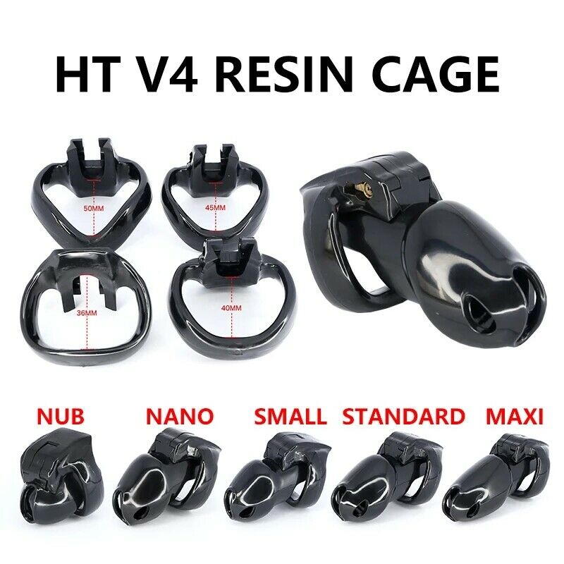 Holy Trainer HT-V4 Resin Chastity Cage Set - SpikedChastity