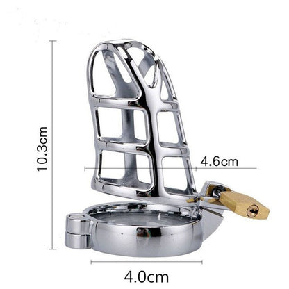 Metal Chastity Cage with Lock - SpikedChastity