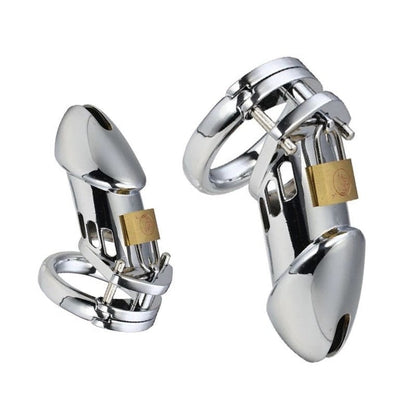 Matte Stainless Steel Chastity Cage - SpikedChastity