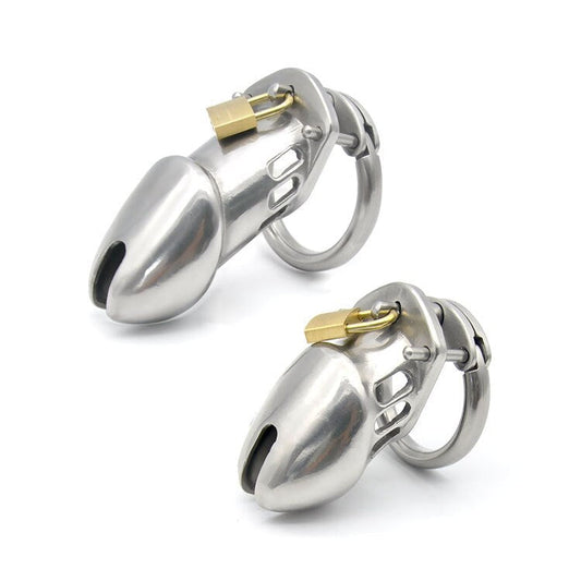 Matte Stainless Steel Chastity Cage - SpikedChastity