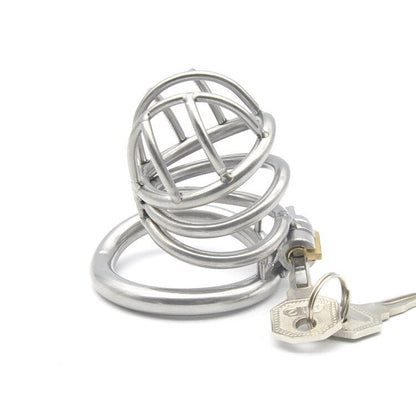 Metal Chastity Cage For Men with Invisible Lock Key - SpikedChastity