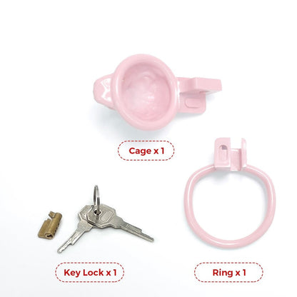 Leopard Pink Chastity Cage - SpikedChastity