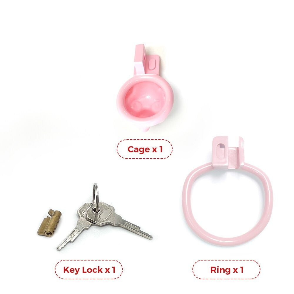 Cute Dog Pink Chastity Cage - SpikedChastity