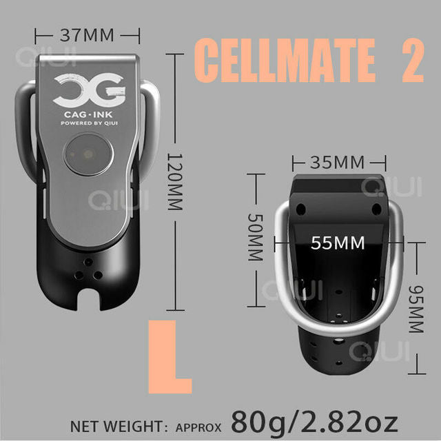 Cellmate Chastity Cage - APP Remote Control Chastity Device - SpikedChastity