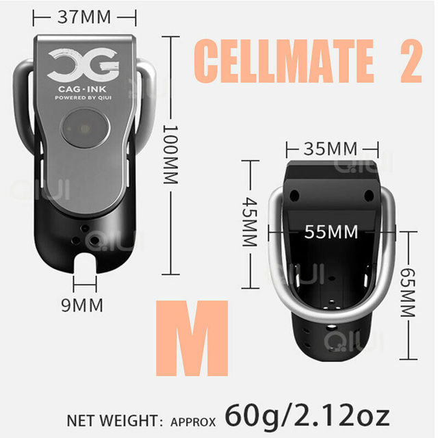 Cellmate Chastity Cage - APP Remote Control Chastity Device - SpikedChastity