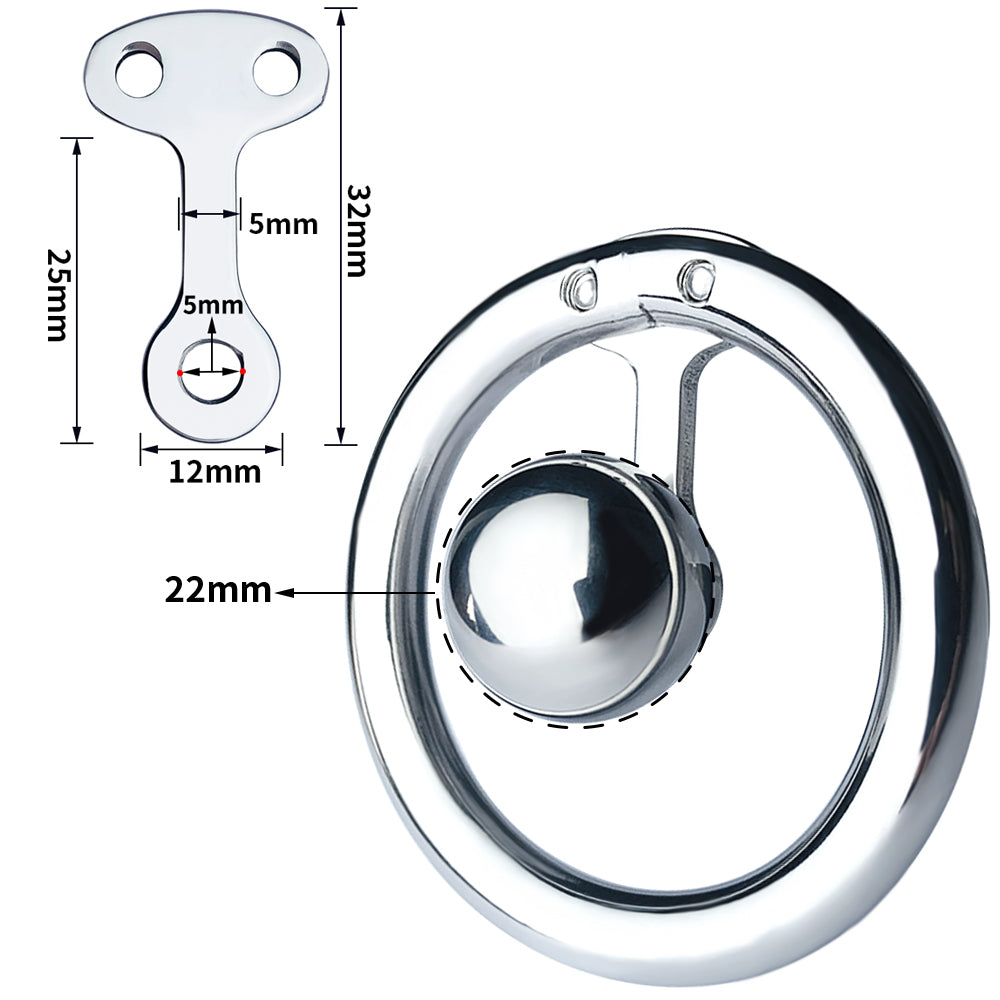 Inverted Chastity Cage with Stainless Steel Ball - SpikedChastity