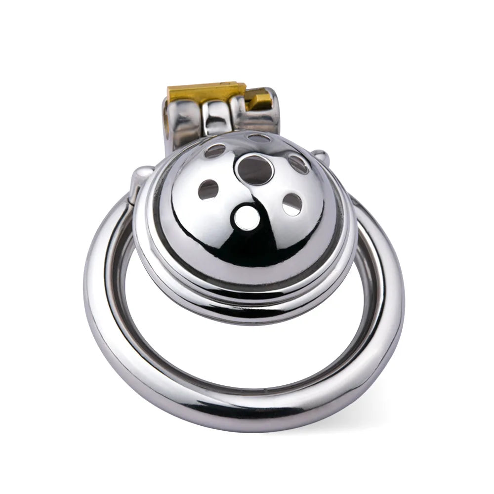 Hemisphere Small Chastity Cage with Detachable Metal Catheter